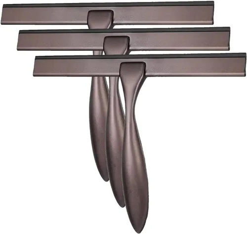 Vista 8 de HIWARE Escobilla de ducha multiusos para puertas de ducha, baño, ventana y cristal de coche, color negro, acero inoxidable, 10 pulgadas