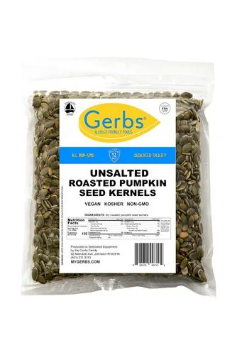 Vista 7 de GERBS Semillas de calabaza sin sal, 1.8 KG Los mejores 14 alimentos libres de alergias Uso en ensaladas, yogur, horneado, avena, mezcla