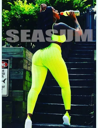 Vista 39 de SEASUM - Pantalones de yoga de cintura alta para mujer, con control de abdomen y realce de glúteos, leggings favorecedores para entrenar y correr