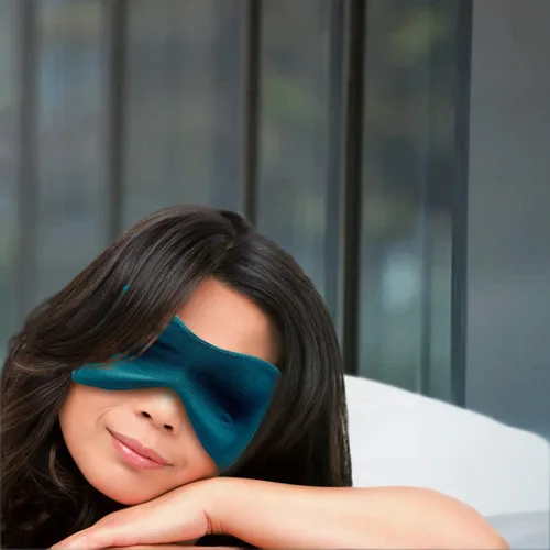 Vista 8 de Máscara de ojos para dormir, cómoda y suave con los ojos vendados para hombres y mujeres que ofrece un sueño tranquilo y totalmente reparador, mejor