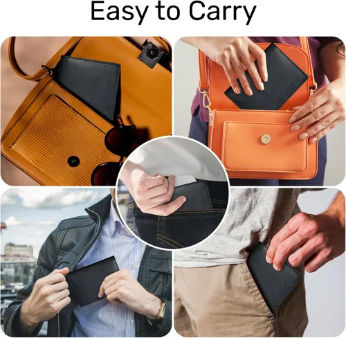 Vista 3 de HIFA Funda de cuero para pasaporte, funda para pasaporte hecha a mano con ranura para tarjetas y boletos, piel auténtica, diseño elegante, fácil