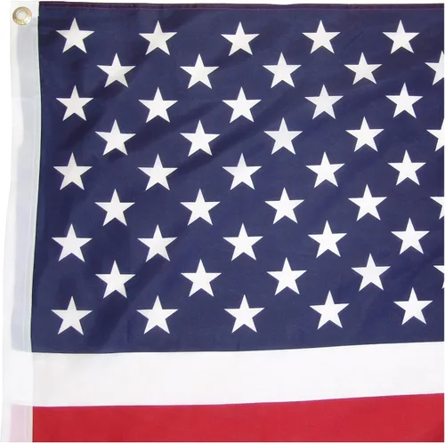 Vista 2 de Online Stores bandera de poliéster estampada de Estados Unidos, con ojales, de 3 x 5 pies.