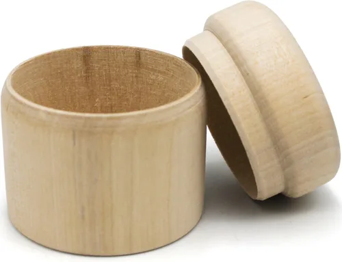 Vista 8 de AEVVV 6 cajas de madera redondas sin terminar de 2 x 2 pulgadas, caja de almacenamiento para anillos de boda de propuesta, caja de madera en blanco