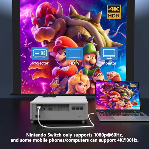 Vista 5 de RREAKA Cable de conversión USB C a 4K HDMI para Nintendo SwitchSwitch OLED, cable adaptador HDMI de TV compatible con Nintendo Switch, Steam Deck