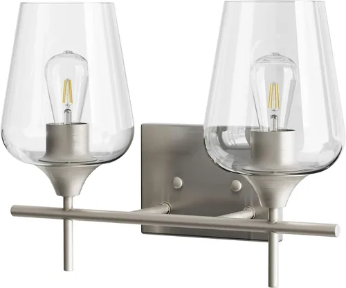 Vista 9 de VONLUCE Lámpara de tocador de baño, lámpara de baño de 2 luces sobre el Níquel