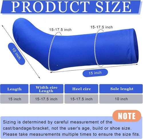 Vista 2 de Shyyween 4 Piezas Fundas para Yeso de Pierna Medianas Cortas Fundas de Calcetín para Yeso Debajo de la Rodilla Manga de Pierna para Pie Hombres Negro