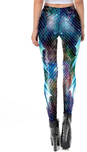 Vista 3 de GRAJTCIN Womens 3D Printed Graphic Leggings, Halloween Fun Design Workout Stretch Pants