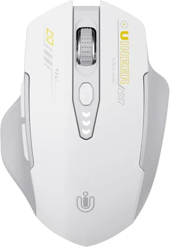 Vista 10 de Uineer Ratón Bluetooth, [Actualizado] Ratón Inalámbrico Multi-Dispositivo Recargable, Nivel de Batería Visible, Tri-Modo (BT 5.0/4.0+2.4G Hz), 4 DPI