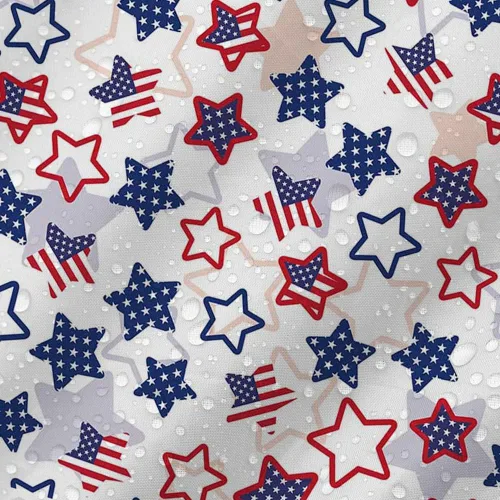 Vista 4 de MEHOFOND Cortina de ducha con estrellas del 4 de julio, celebración del Día de la Independencia del Patriota Americano, estrellas rojas y azules