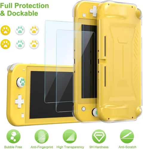 Vista 6 de Switch Lite Case - innoAura 17 in 1 Switch Lite Accessories Bundle with Switch Lite Carrying Case, Switch Game Case, Switch Lite Screen Protector