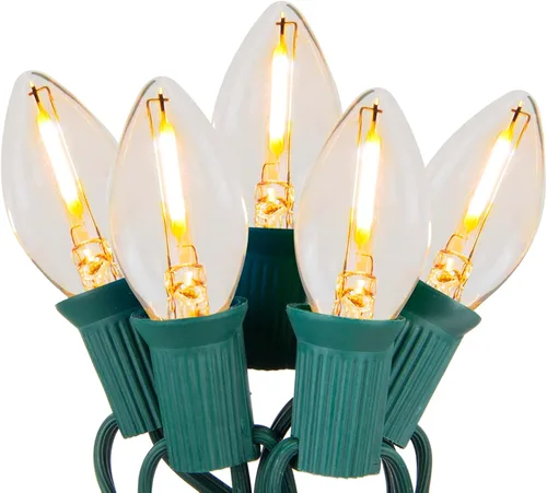 Vista 11 de C7 Luces de Navidad para Exteriores 25 Pies Luces de Cadena LED de Navidad con 27 Bombillas LED Multicolor (2 de Repuesto), Luces de Cadena