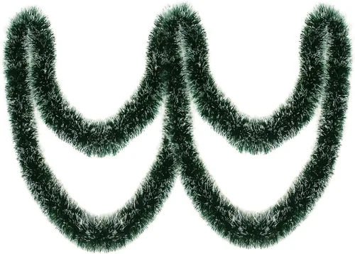 Vista 10 de KIMOBER Guirnalda de oropel de Navidad de 9.99 m, guirnalda metálica blanca para árbol de Navidad, decoraciones para bodas y fiestas