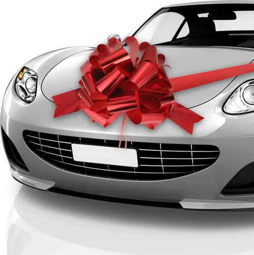 Vista 12 de Zonon Lazo Grande para Automóvil Lazo Gigante para Automóvil con Cinta de 20 Pies para Envolver Regalos Grandes Casas Nuevas Regalo Enorme Azul