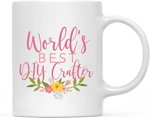 Vista 75 de Andaz Press Taza de café de 11 oz, regalo de broma de la mejor abbuela del mundo, diseño floral, paquete de 1