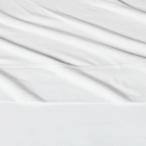 Vista 5 de Amazon Basics - Juego de sábanas de jersey 100% algodón, individual, blanco, liso