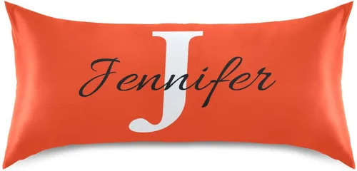 Vista 24 de Fundas de almohada negras personalizadas de seda con cierre de sobre, funda de almohada de satén tamaño estándar para personas que duermen