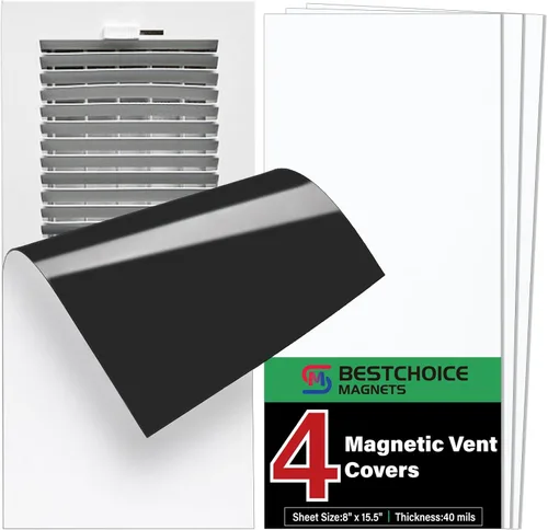 Vista 10 de BEST CHOICE MAGNETS Paquete de 4 cubiertas magnéticas de ventilación fuertes de 5.5 x 12 pulgadas High Strength Magnetic Vent Cover for Floor Wall