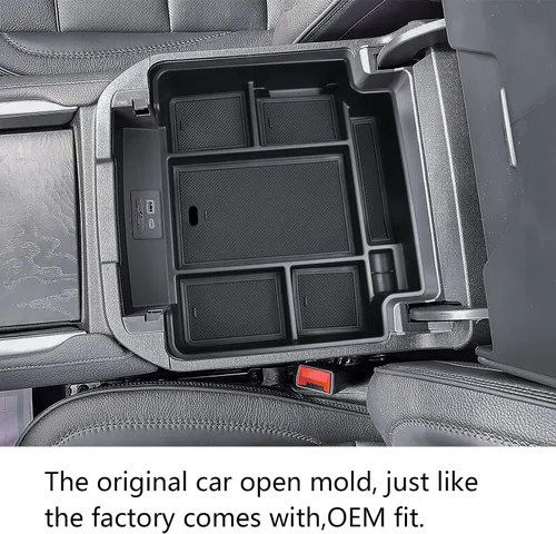 Vista 5 de EDBETOS Bandeja organizadora de consola central de tamaño completo compatible con Chevy Tahoe/Suburban 2021-2025 y GMC Yukon 2021-2024, compatible