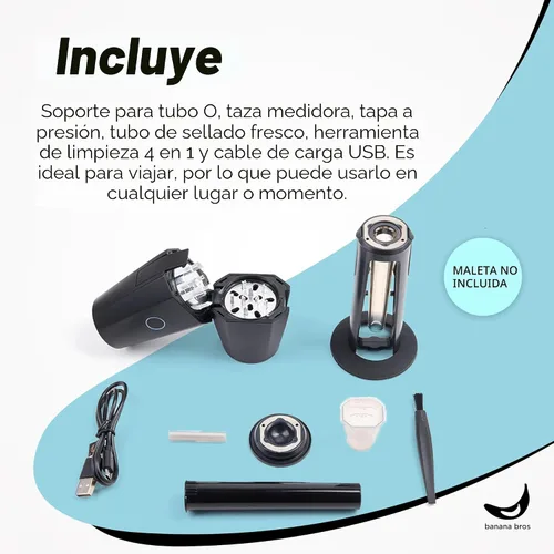 Vista 2 de Banana Bros OTTO Molinillo Eléctrico Inteligente de Especias - Molinillo Automático de Hierbas con Tecnología Inteligente - Recargable vía USB Negro