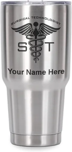 Vista 41 de LaserGram Vaso aislado al vacío de 20 onzas, ST Surgical Technologist, grabado personalizado incluido (gris)