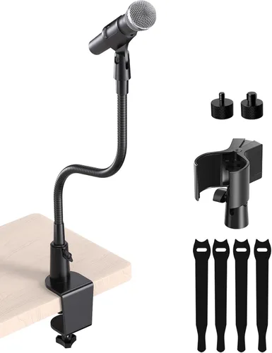 Vista 9 de Soporte de micrófono de cuello de cisne de 19" para escritorio, brazo