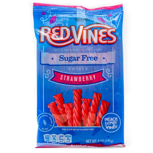 Vista 7 de Sugar Free Red Licorice Twists 5oz Bags (4 Pack) Strawberry Flavored, Chewy Candy, Smart Sweets