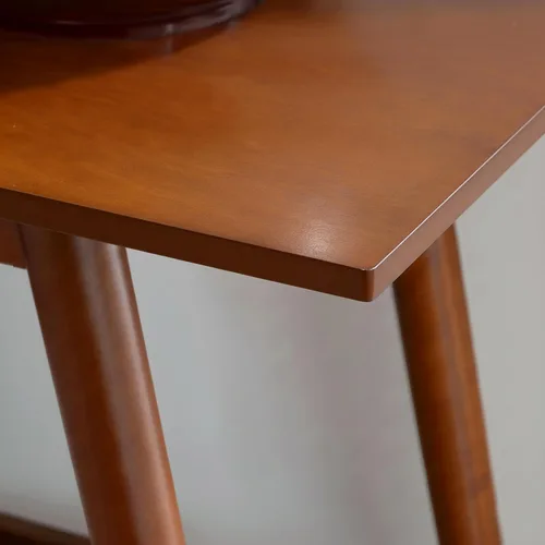 Vista 4 de Linon Melissa Mid-Century - Mesa consola moderna de nogal