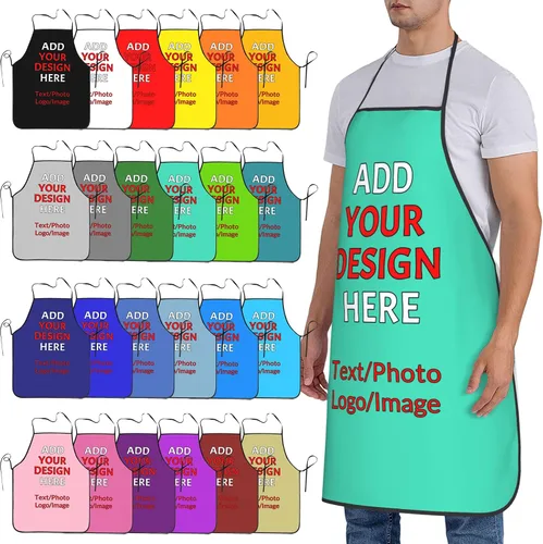 Vista 8 de Delantales personalizados con tu imagen, texto, foto, logotipo, diseña tus propios delantales para jardinería, cocina, cocina