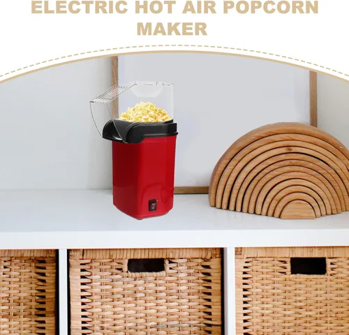 Vista 3 de Yardwe Mini máquina eléctrica para hacer palomitas de maíz de aire caliente, compacta, automática, para uso doméstico con enchufe de EE. UU., 110 V