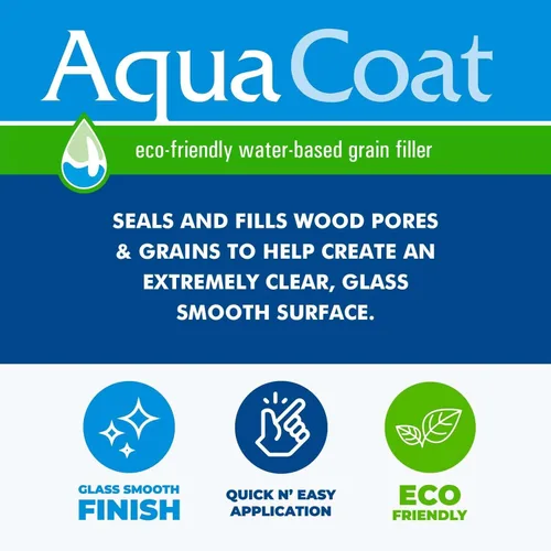 Vista 8 de Aqua Coat Gel Rellenador de Veta de Madera Transparente a Base de Agua, Secado Rápido, Bajo Olor, Bajo VOC, Lijable, Teñible y Pintable, Fácil
