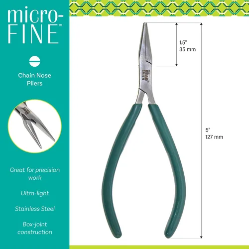 Vista 3 de The Beadsmith Alicates de punta de cadena micro fina - 5' de longitud - PL5810