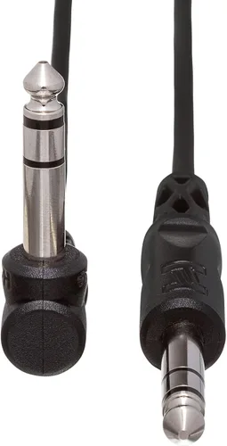 Vista 3 de Hosa CSS-105R Cable de interconexión equilibrado TRS de 1/4 pulgadas a ángulo recto TRS de 1/4 pulgadas, 5 pies