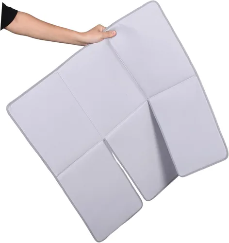 Vista 3 de Cabilock Foldable Ironing Board with Heat Resistant Iron Rest Pad Portable Compact Space-Saving Travel Iron Mat for Home and Vacation Use Design