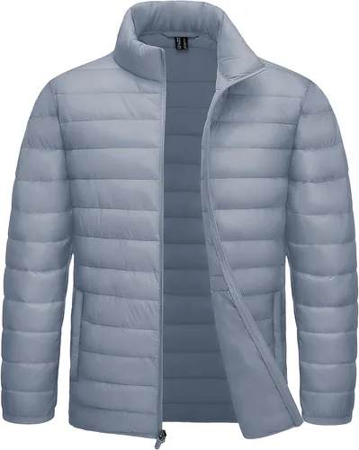 Vista 13 de TACVASEN Chaqueta Puffer Ligera para Hombre Chaquetas Acolchadas de Invierno Puffy Abrigadas Resistentes al Agua Resistentes al Viento Abrigos