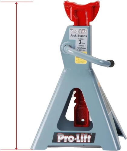 Vista 7 de Soporte de gato elevador alto Pro-Lift T-9635, color gris con capacidad de 3.5 ton