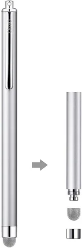 Vista 2 de ChaoQ Bolígrafos capacitivos para pantallas táctiles, lápiz capacitivo de fibra de malla (paquete de 6), con 6 puntas de malla reemplazables