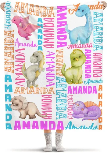 Vista 21 de Manta ligera de franela de dinosaurio de nuggets de pollo, regalos para niñas y mujeres en todas las estaciones, para cama, sofá, 30 x 40 pulgadas