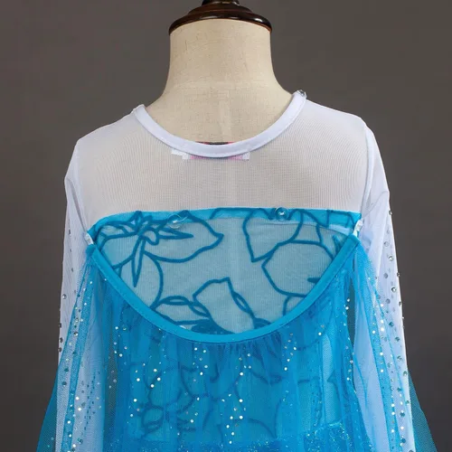 Vista 7 de Plustrong Vestido Elsa para niñas, vestido de princesa, disfraz de Elsa para niña pequeña