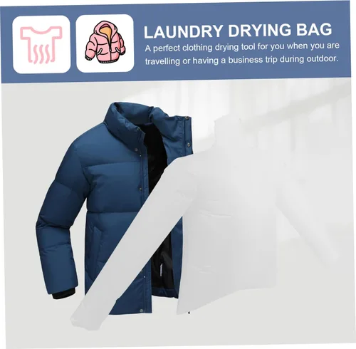 Vista 8 de CIYODO Bolsa de secado de ropa transpirable de secado rápido, cómoda bolsa de secadora de ropa, ideal para camisas, suéteres y prendas, uso