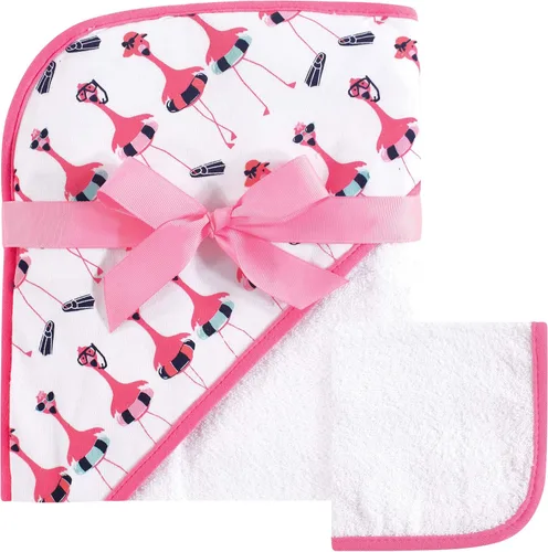 Vista 10 de Hudson Baby Toalla y toallita unisex con capucha de algodón para bebé, Woodland, talla única Bosque