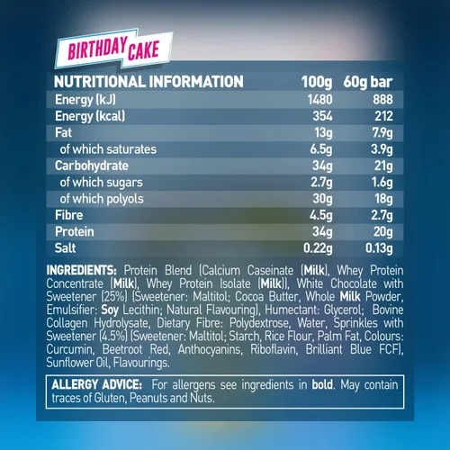 Vista 12 de Barrita de proteínas Carb Killa de Grenade, alto contenido en proteínas y bajas en azúcar, 12 x 60 g - Pastel de cumpleaños
