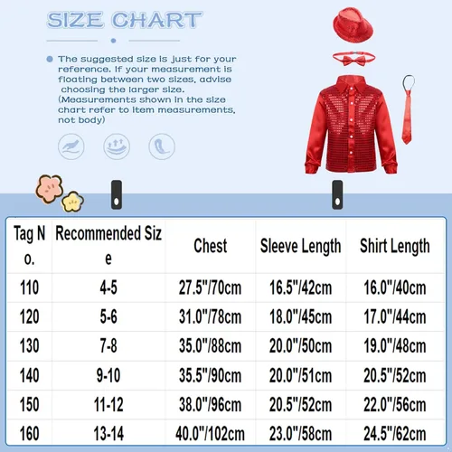 Vista 6 de YiZYiF Camisa de manga larga con botones y lentejuelas para niños, camisa y sombrero, corbata de lazo, hip hop, jazz, baile, discoteca, disfraz
