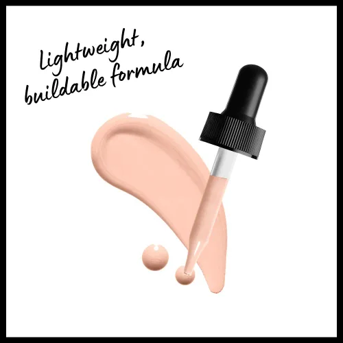 Vista 2 de NYX PROFESSIONAL MAKEUP Total Control Pro Drop Foundation, Cobertura Construible Verdadera para la Piel - Porcelana Ligera