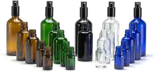 Vista 7 de YIZHAO Botellas de vidrio ámbar de 1 oz, con pequeño aerosol de niebla fina, tapa de metal, recargable para aceite esencial, viajes, limpieza