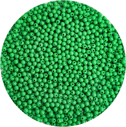 Vista 67 de BONNY BOXX 2000 piezas 4 mm cuentas redondas de acrílico de zafiro suave, bolas de plástico de chicle de burbujas, cuentas gruesas de bolas