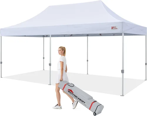 Vista 29 de MASTERCANOPY - Toldo plegable estilo tienda de campaña de 10 x 10 pies, de montura instantánea y para uso comercial, con una bolsa con ruedas