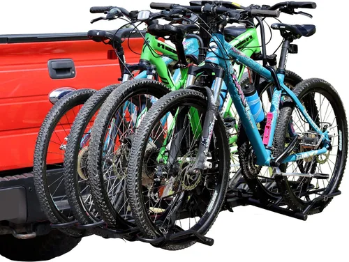 Vista 11 de Young - Portabicicletas para 2 bicicletas, plataforma para montaje en autos, camiones y minivans, compatible con bicicletas con ruedas de hasta 5
