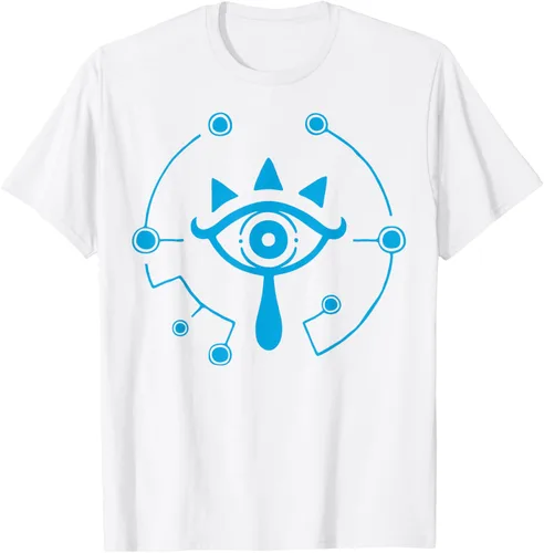 Vista 21 de Zelda Breath of The Wild Sheikah Eye Logo Camiseta Negro