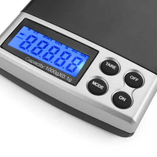 Vista 6 de Flexzion - Báscula digital de bolsillo, 35.27 oz x 0.00 oz para joyas y monedas Small digital gram and ounce scale for gold and silver with 5