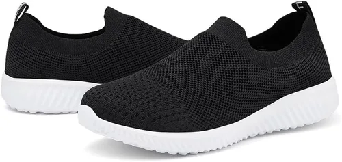 Vista 7 de LANCROP Zapatos de enfermera para mujer, zapatos deportivos para caminar, cómodos, ligeros, zapatos de entrenamiento